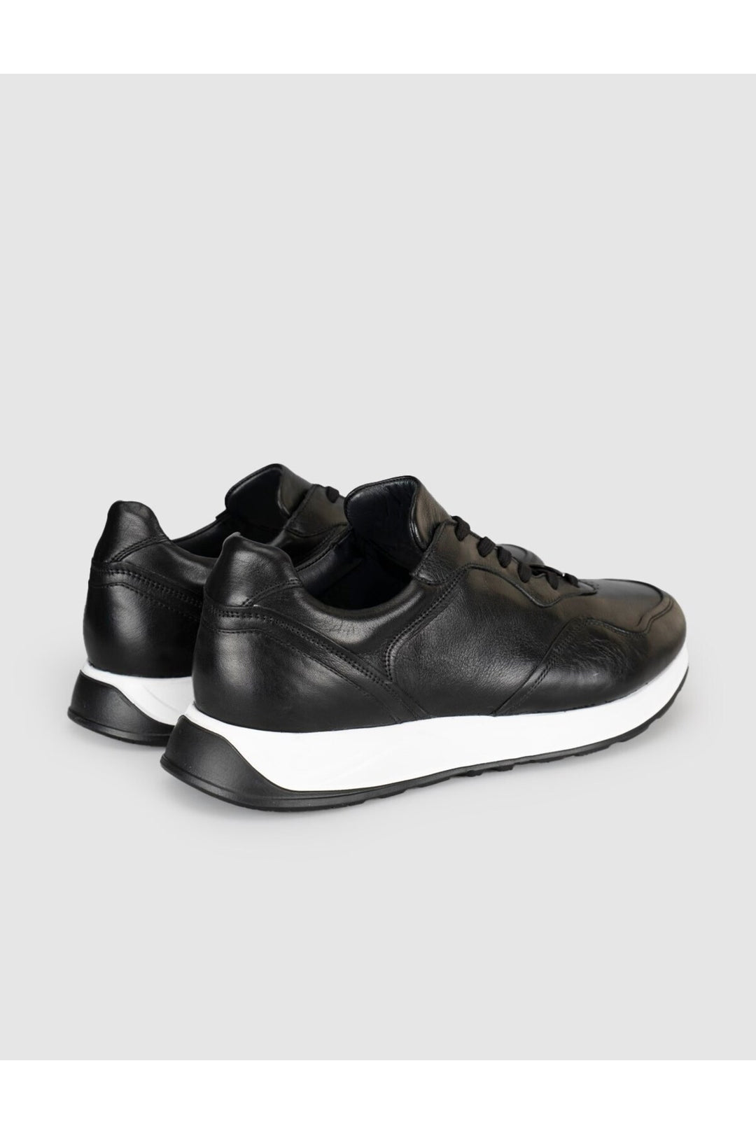 Cabani Shoes Baskets en cuir véritable noir pour homme avec semelle Eva - Multicolore