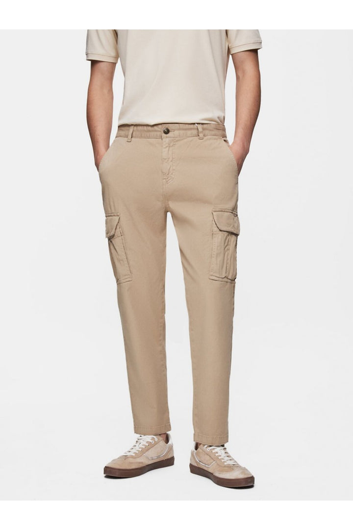 LTB Pantalon droit gabardine beige