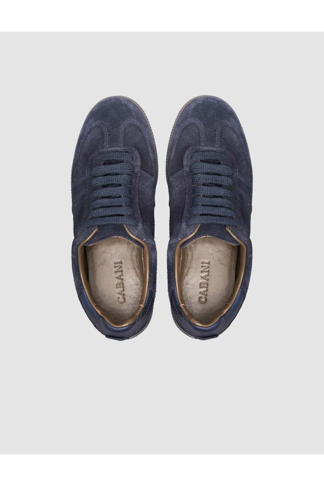 Cabani Shoes Livavin %100 Cuir Suédé Véritable Bleu marine Baskets Femme - Bleu marine