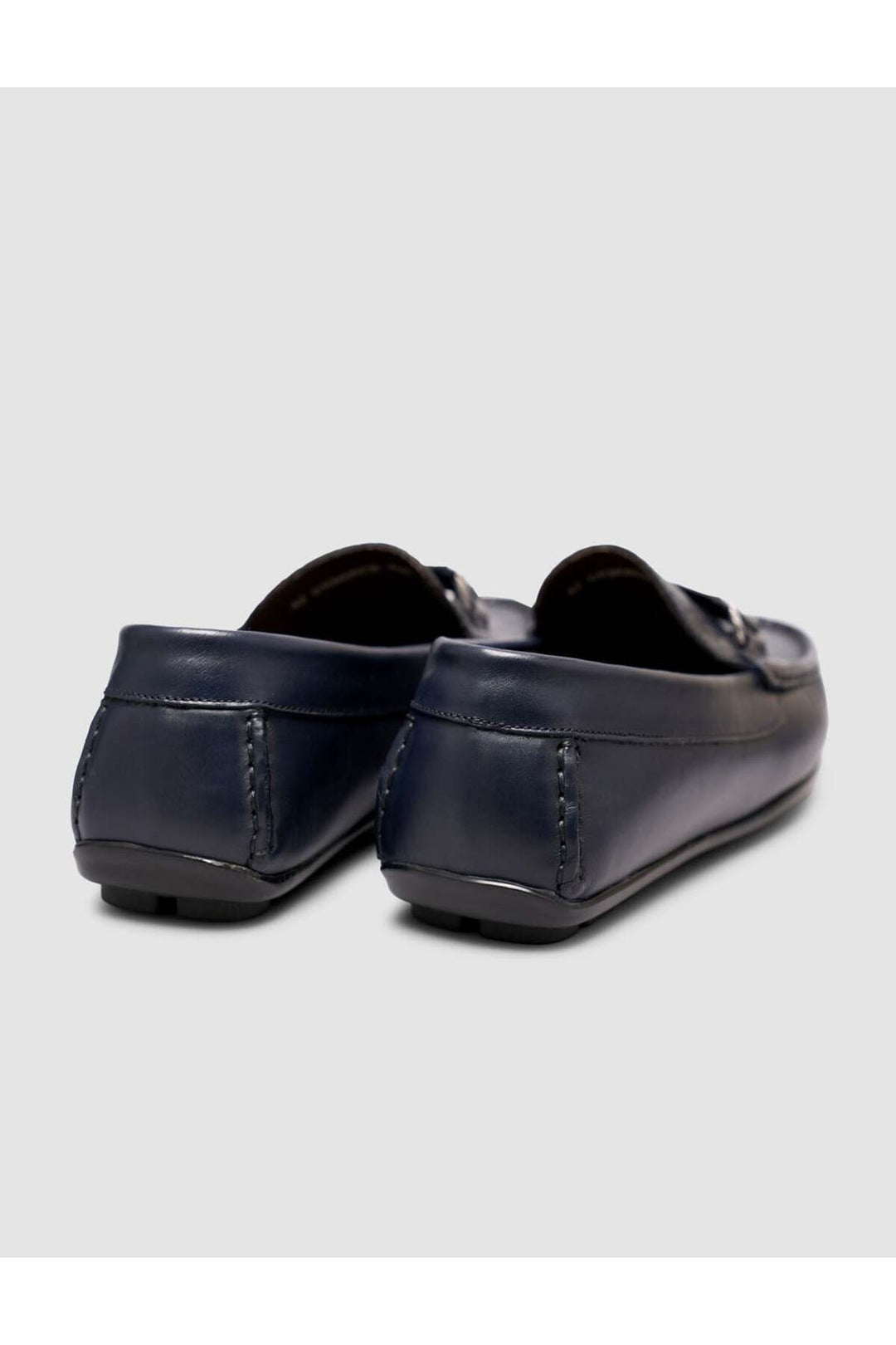Cabani Shoes Chaussures Loafer pour hommes en cuir véritable avec semelle en caoutchouc Bleu marine - Bleu marine