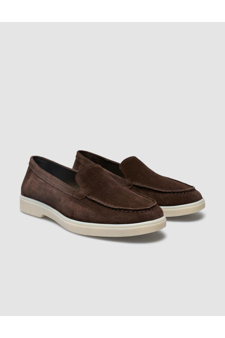 Cabani Shoes MonaMae 100% Cuir Véritable Mocassins Femme Suédé Marron - Marron