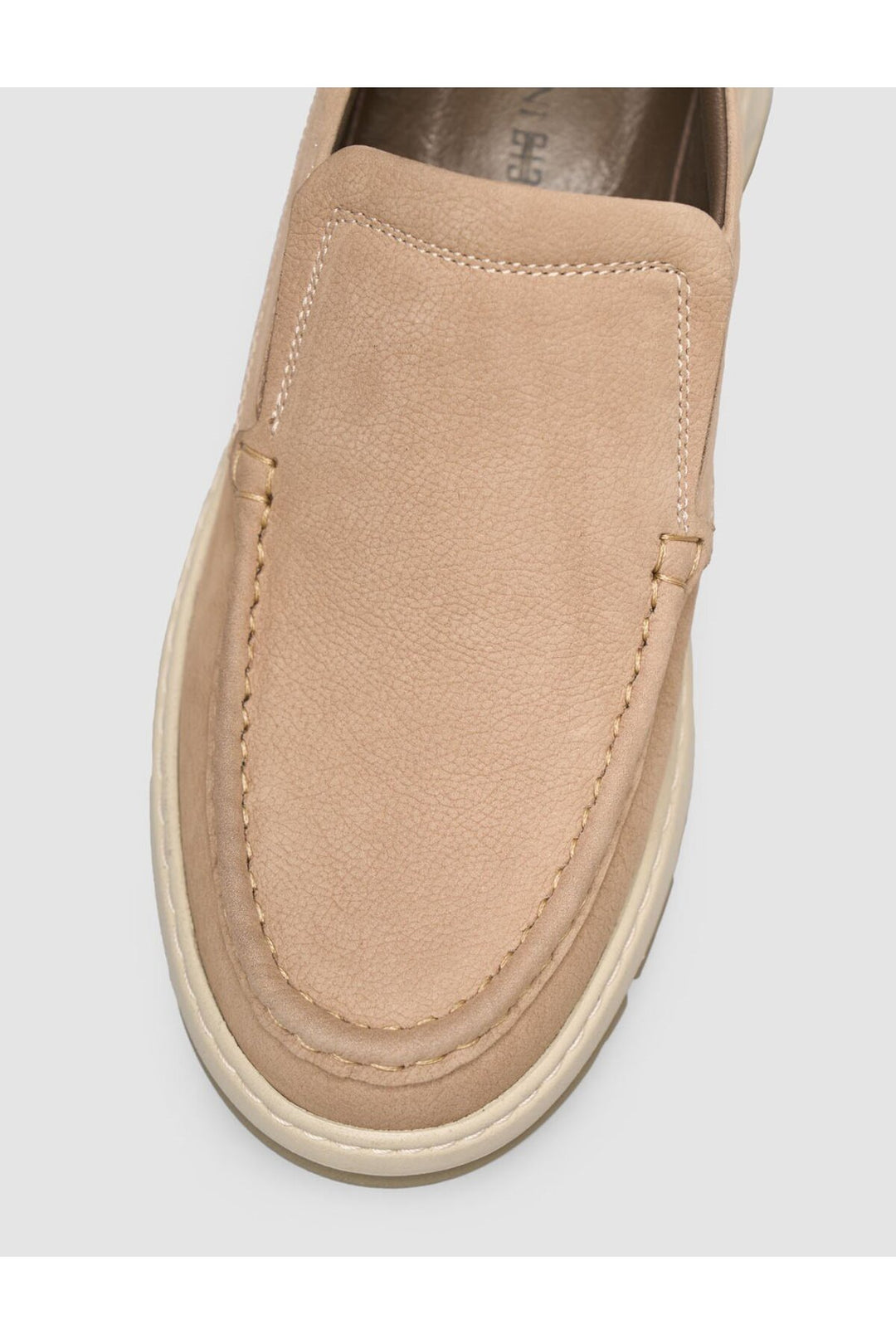 Cabani Shoes Mocassins pour hommes en cuir véritable couleur sable - Vison
