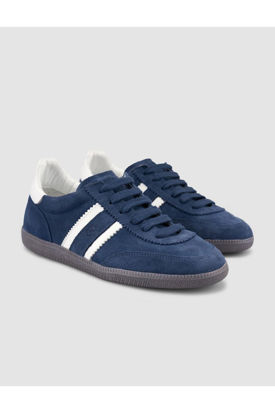Cabani Shoes %100 Cuir Véritable Baskets Femme Bleu marine à Lacets - Bleu marine