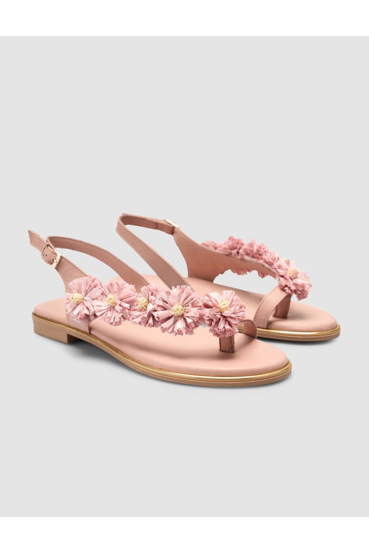 Cabani Shoes %100 Cuir véritable Sandales femmes Rose - Rose