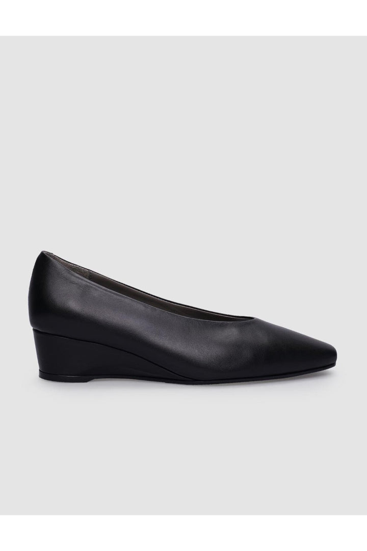Cabani Shoes Chaussures à talons compensés pour femmes en cuir véritable noir 100% - Multicolore