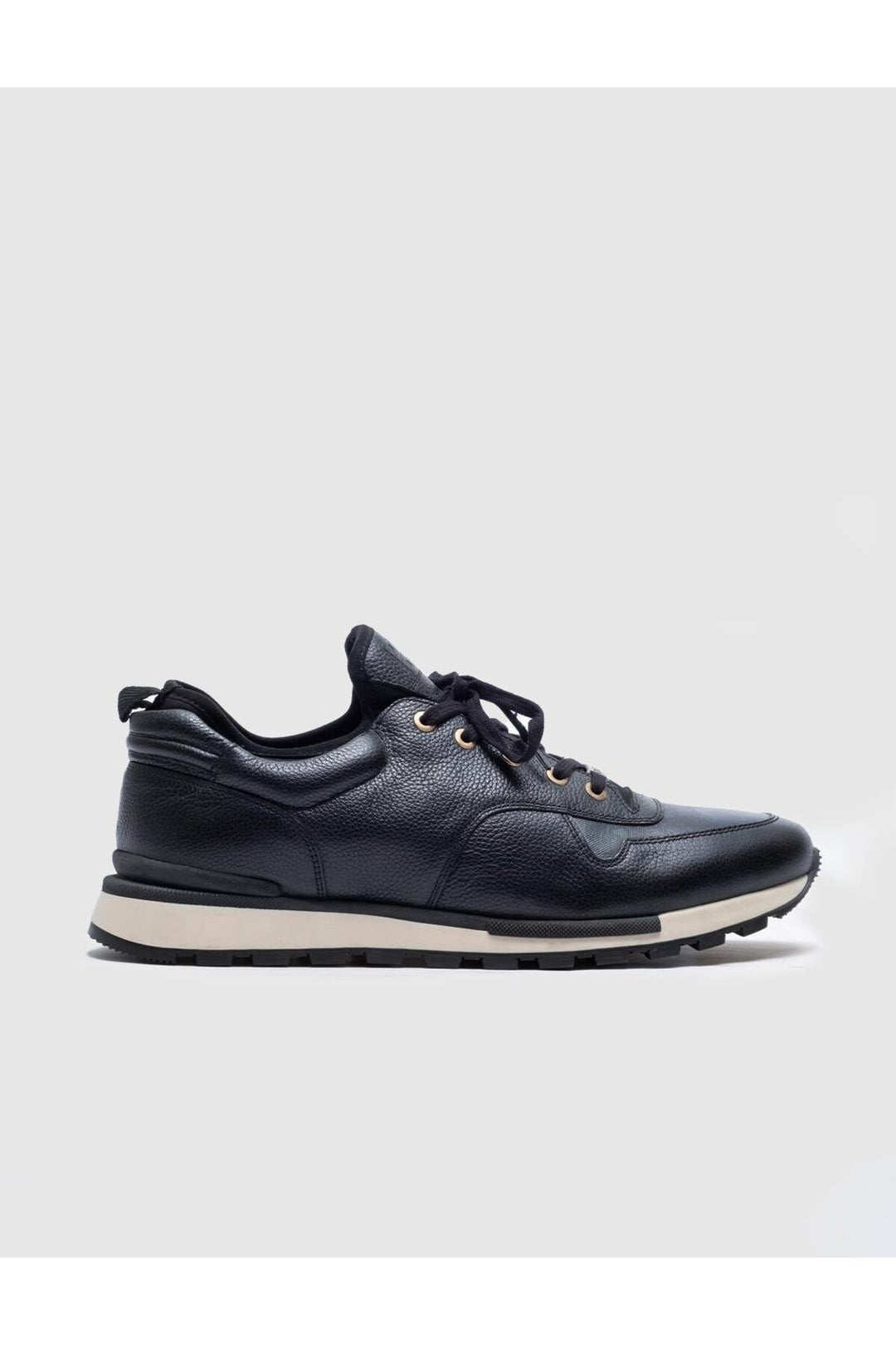 Cabani Shoes Chaussures de sport pour hommes en cuir véritable bleu marine à lacets avec détails en stretch - Camouflage bleu marine