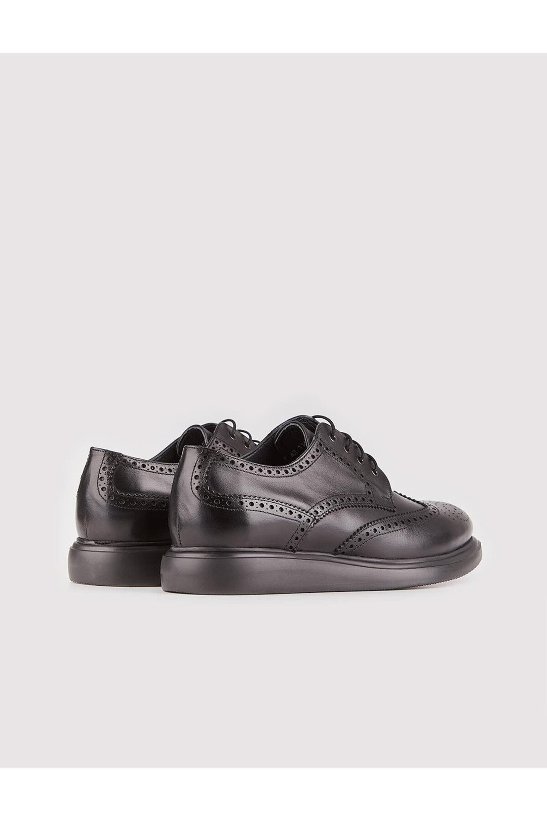 Cabani Shoes Chaussures de ville pour hommes en cuir véritable, noires, à lacets, avec semelle en gel. - Noir