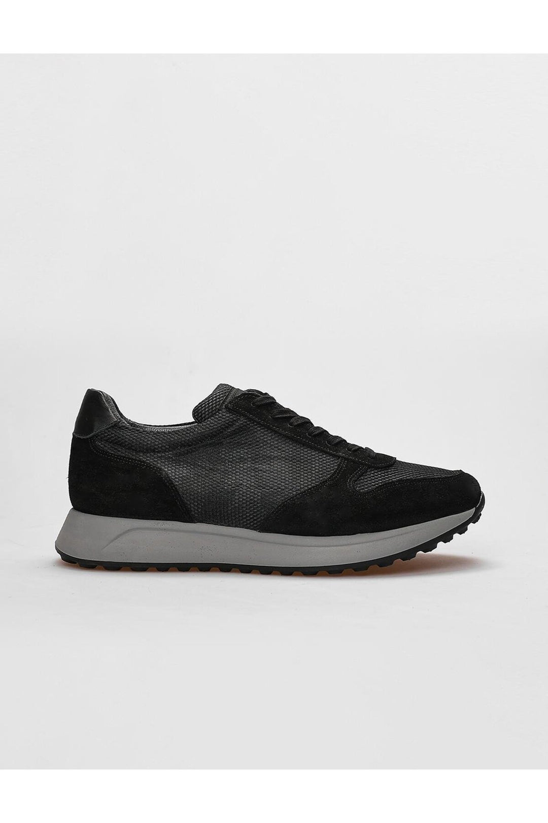 Cabani Shoes Chaussures de sport pour hommes en cuir véritable noir camouflage avec lacets - Noir