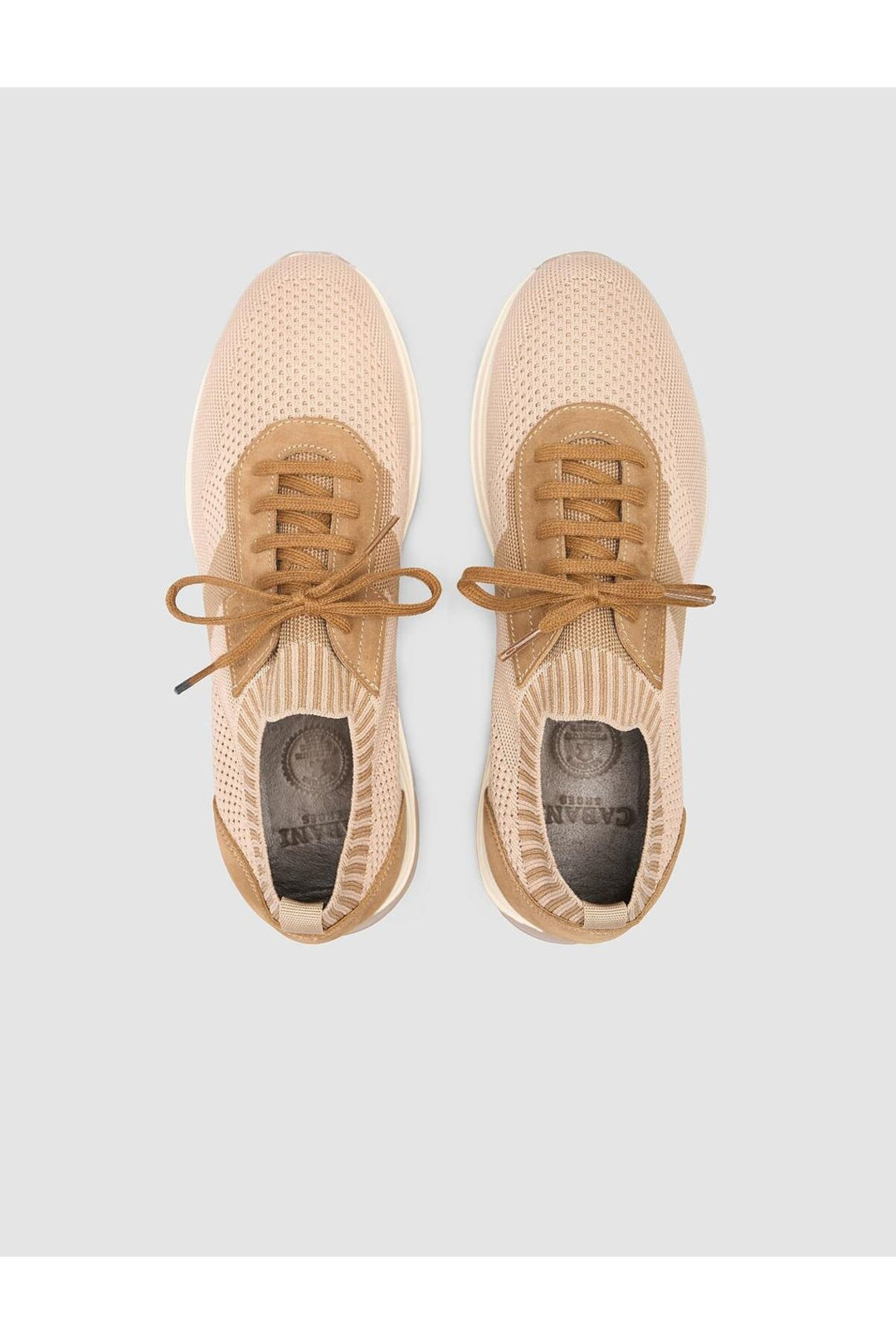 Cabani Shoes Chaussures de sport pour hommes en tricot beige Padova - Beige