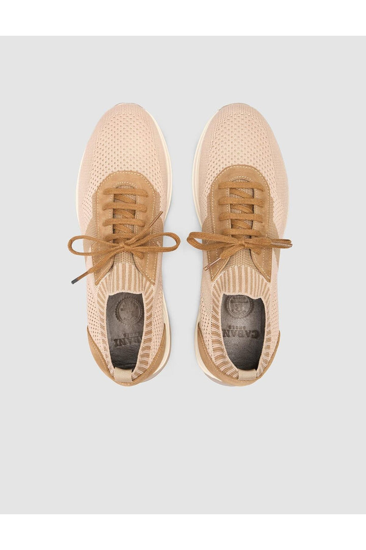 Cabani Shoes Chaussures de sport pour hommes en tricot beige Padova - Beige