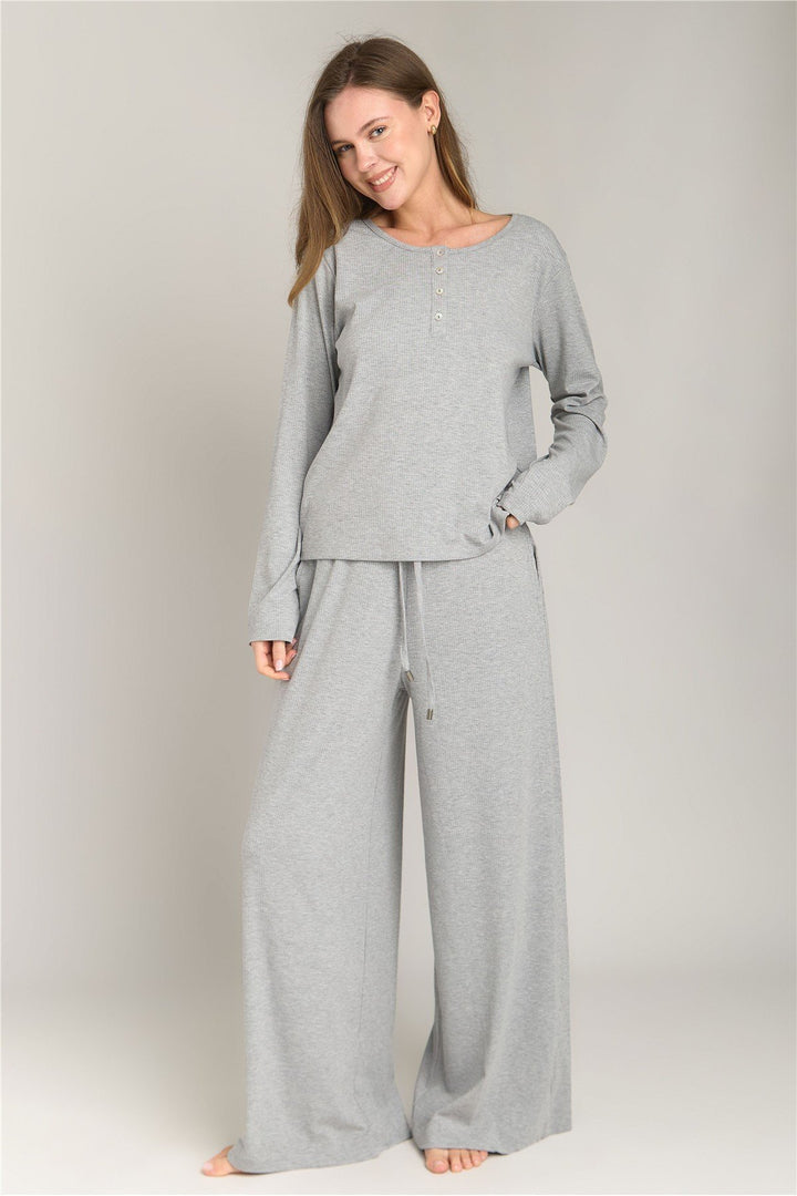 Lovely Things Pantalon caraco CAROL - Bas de pyjama - Bordeaux