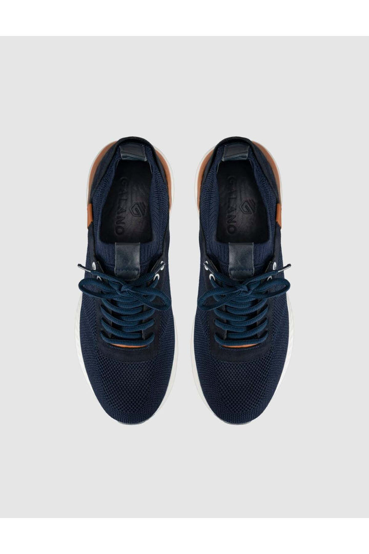 Cabani Shoes Sneaker d'hiver pour homme avec détails en tricot - Bleu marine