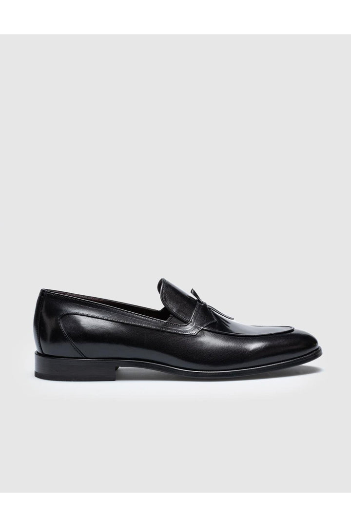 Cabani Shoes Chaussures classiques pour hommes en cuir véritable noires - Multicolore