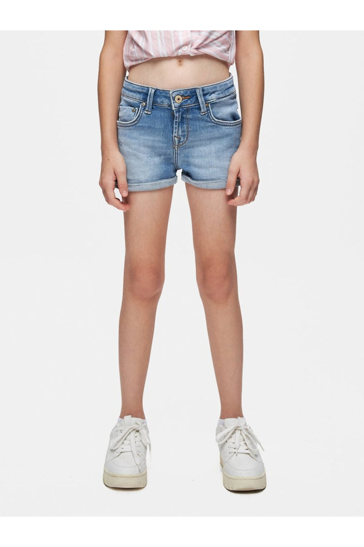 LTB Judie G Jean short mi-longue taille basse slim fit indigo moyen - Bleu