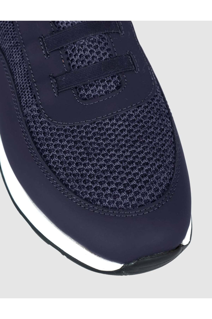 Cabani Shoes Sneaker en tricot texturé de confort - Bleu marine