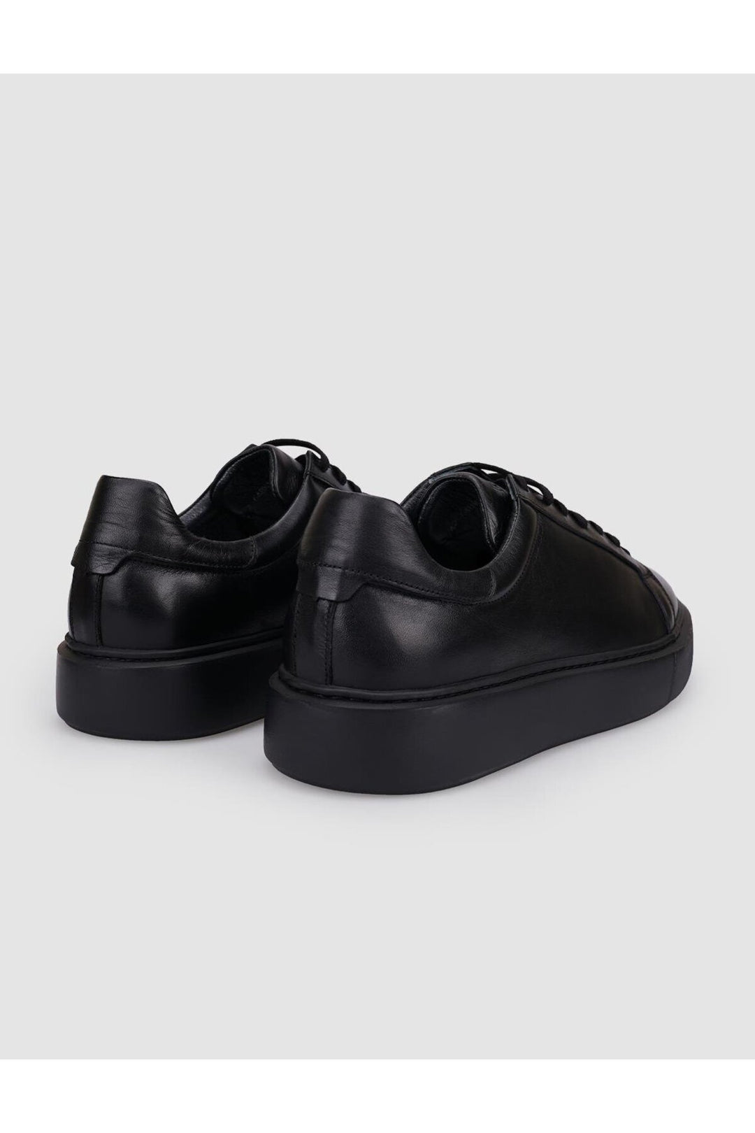 Cabani Shoes Chaussures de sport pour hommes en cuir véritable noir à lacets 100% - Noir