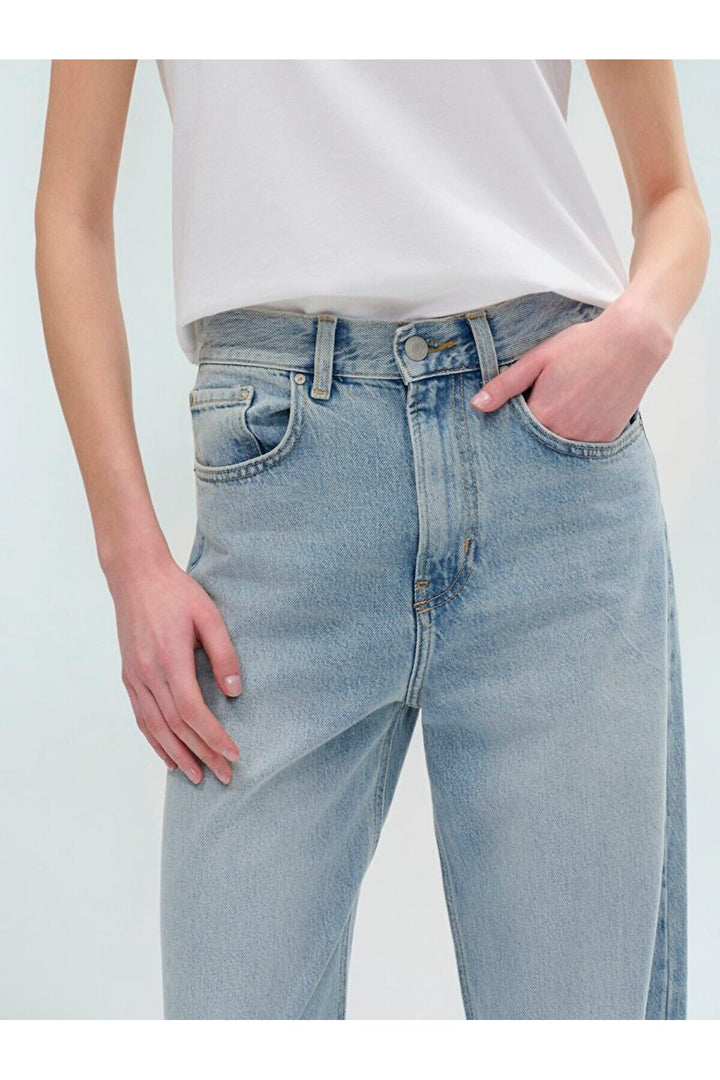 LTB Vıonne H Pantalon large taille haute - Clair Bleu_55733
