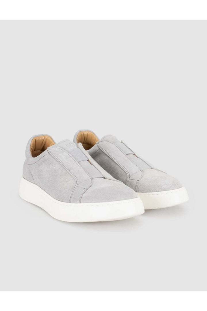 Cabani Shoes Baskets slip-on pour femmes en cuir suédé gris - Gris