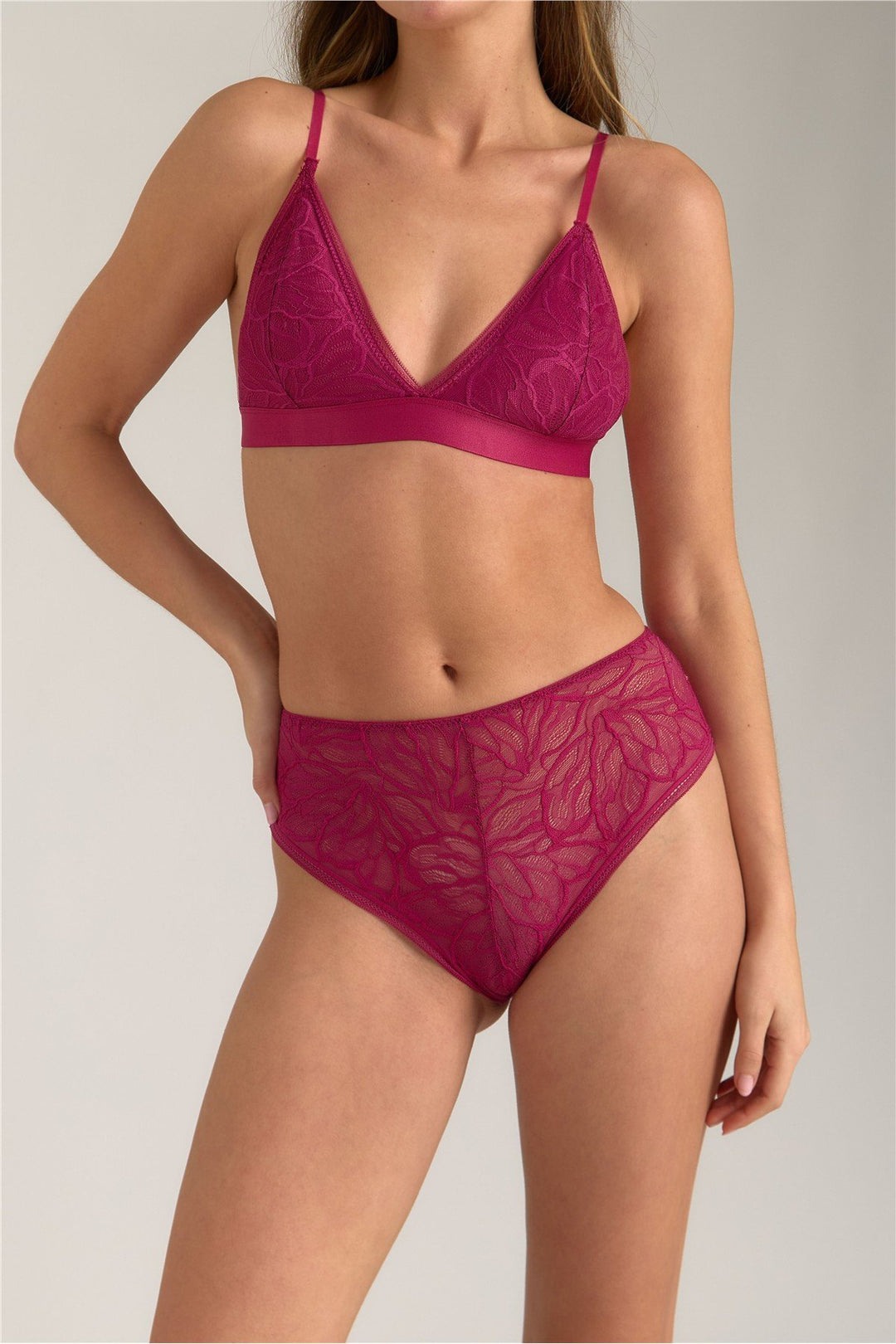 Lovely Things Culotte coquine en dentelle ANGEL - Fuchsia
