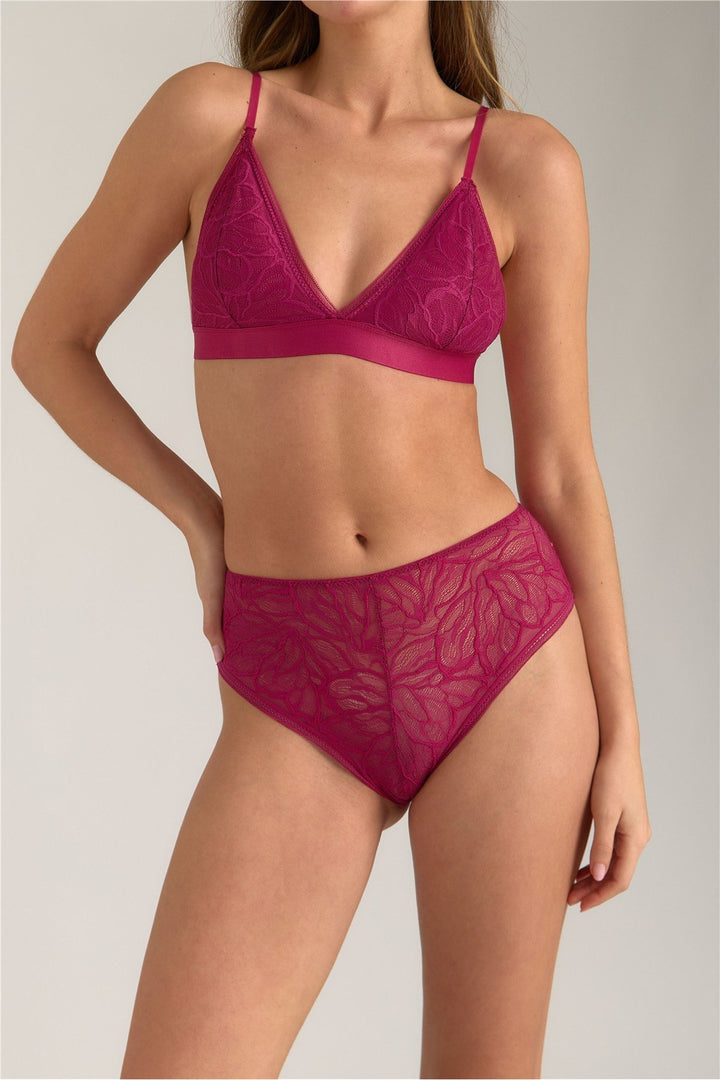 Lovely Things Culotte coquine en dentelle ANGEL - Fuchsia