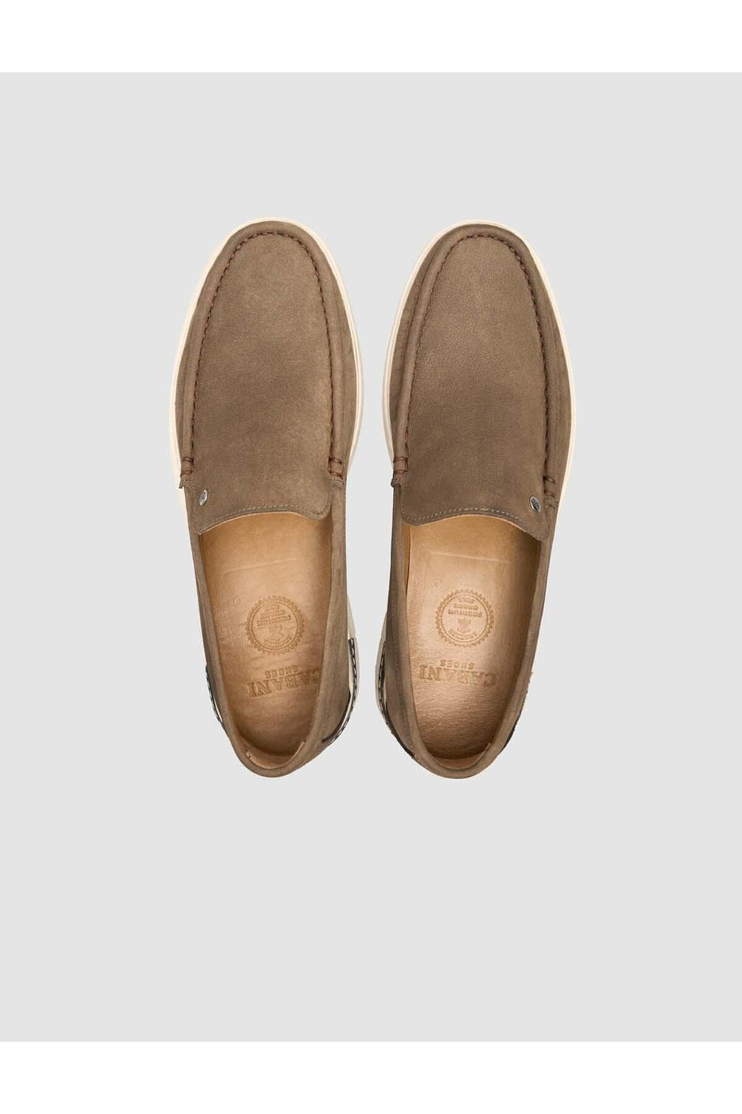 Cabani Shoes Loafer quotidien pour homme en cuir véritable kaki - Kaki