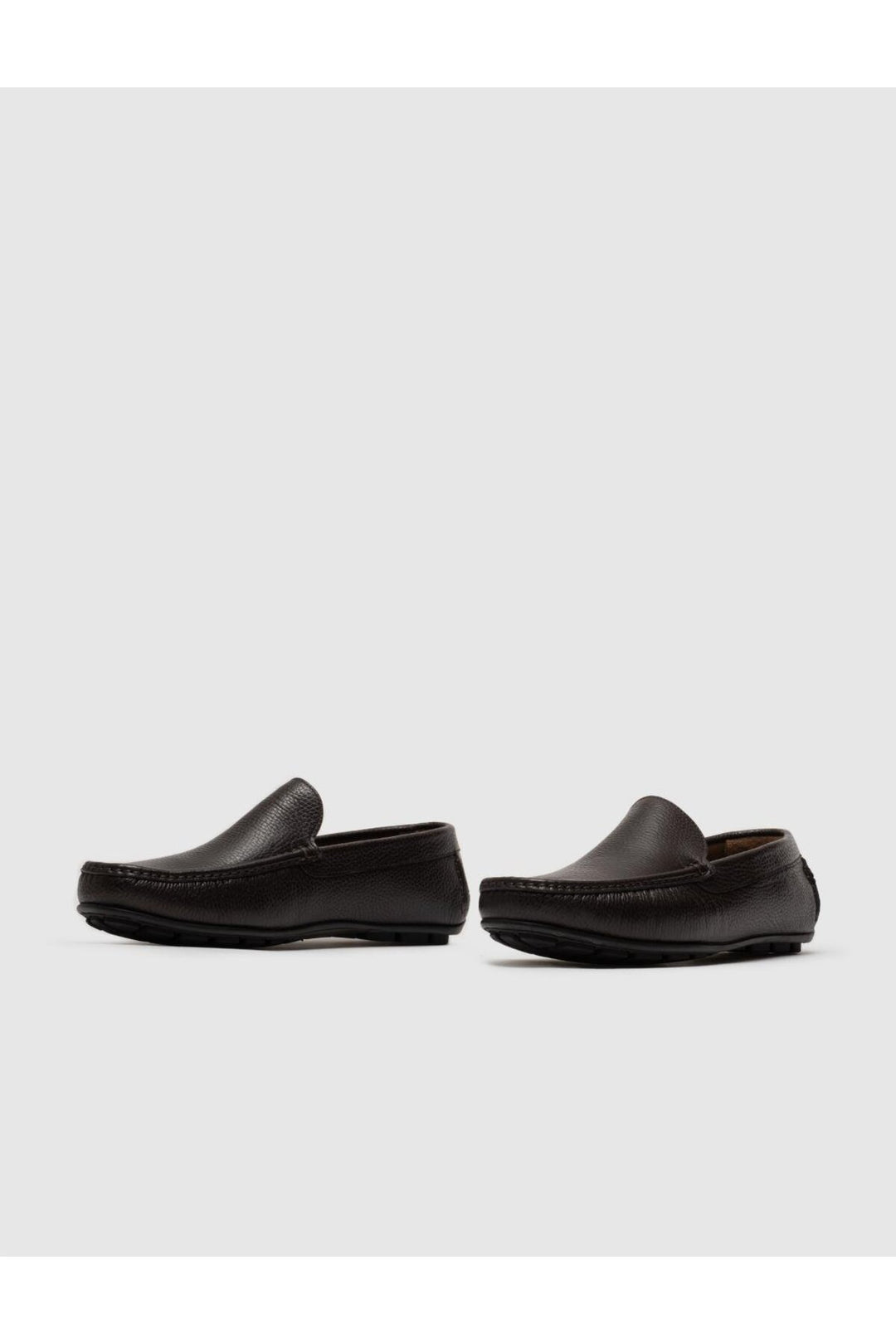 Cabani Shoes Mocassins pour hommes en cuir véritable marron - Marron