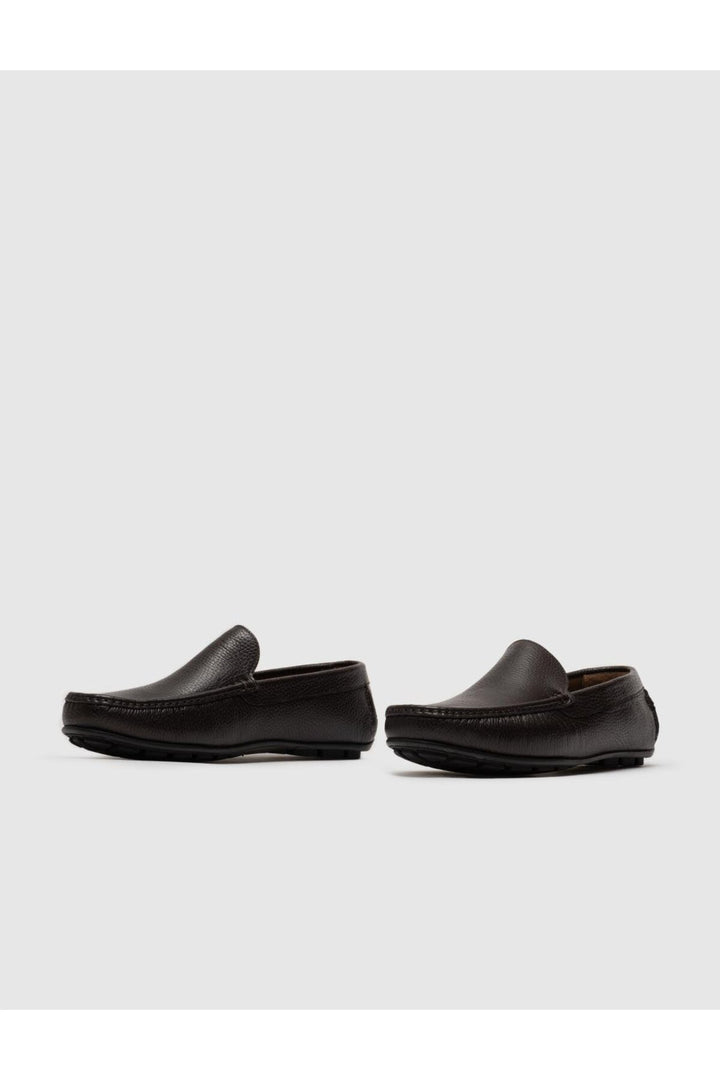 Cabani Shoes Mocassins pour hommes en cuir véritable marron - Marron