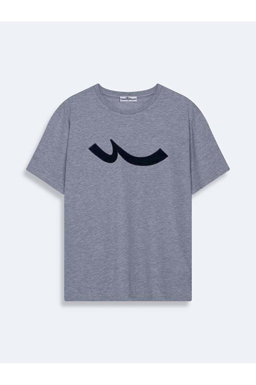 LTB Jamabe - T-shirt gris à col zéro pour hommes - 1225841866089203