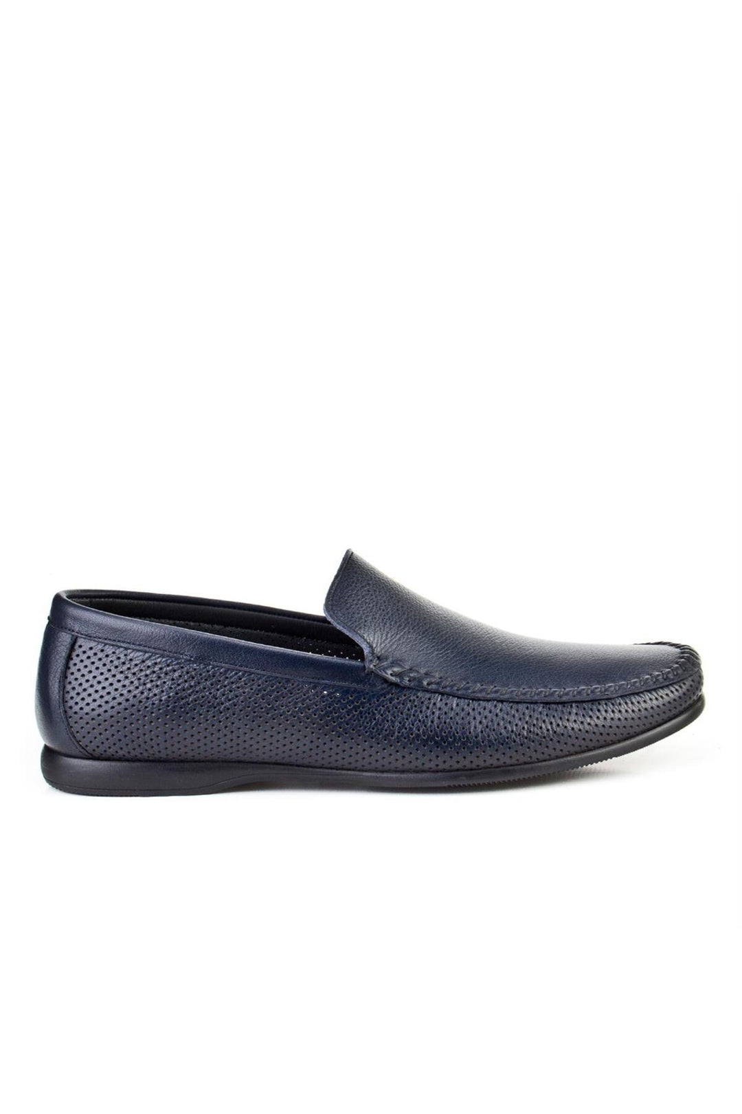 Cabani Shoes Mocassins pour hommes en cuir véritable bleu marine - Bleu marine