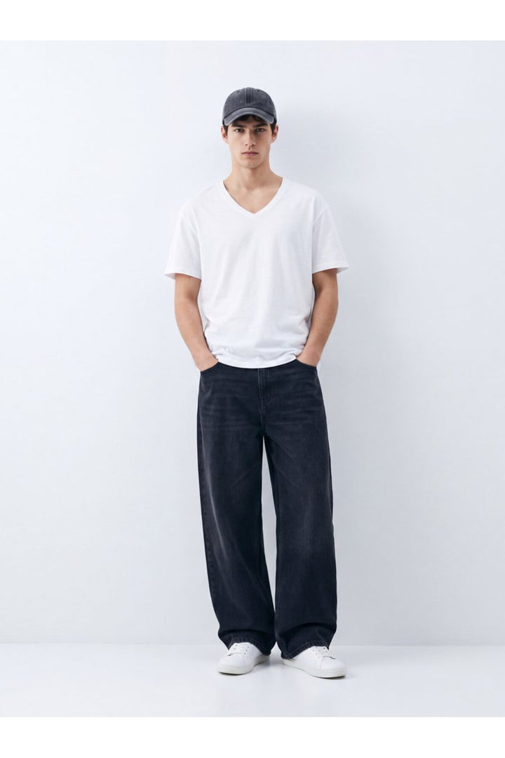 LTB T-shirt Basic Blanc Col V - Blanc