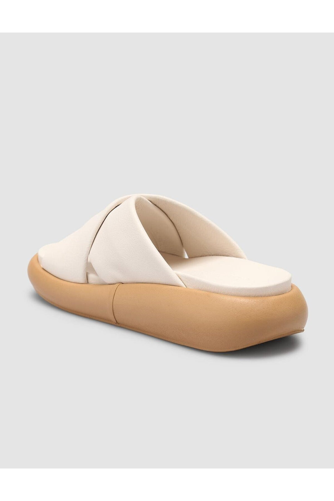 Cabani Shoes %100 Cuir véritable Pantoufle femme blanc cassé - Blanc