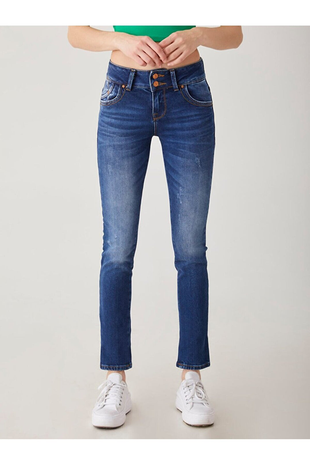 LTB Molly M Mid Rise Skinny Pantalon - Bleu_53925