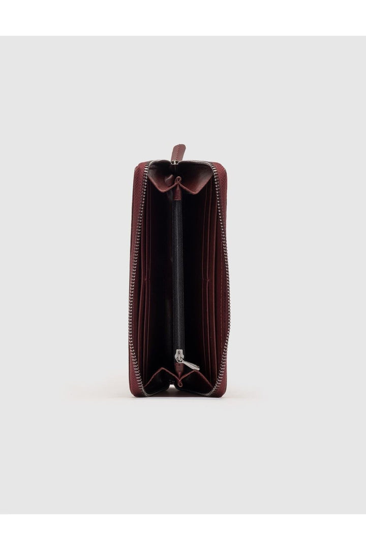 Cabani Shoes Portefeuille femme en cuir véritable bordeaux - Bordeaux