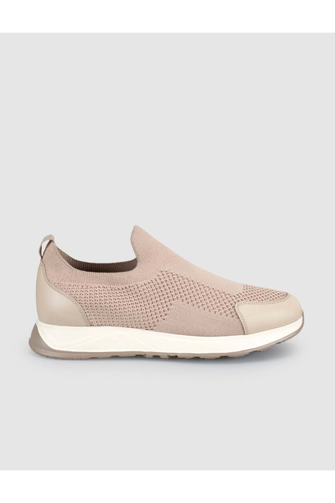 Cabani Shoes Chaussures en tricot pour hommes d'été beiges avec détails en cuir - Beige