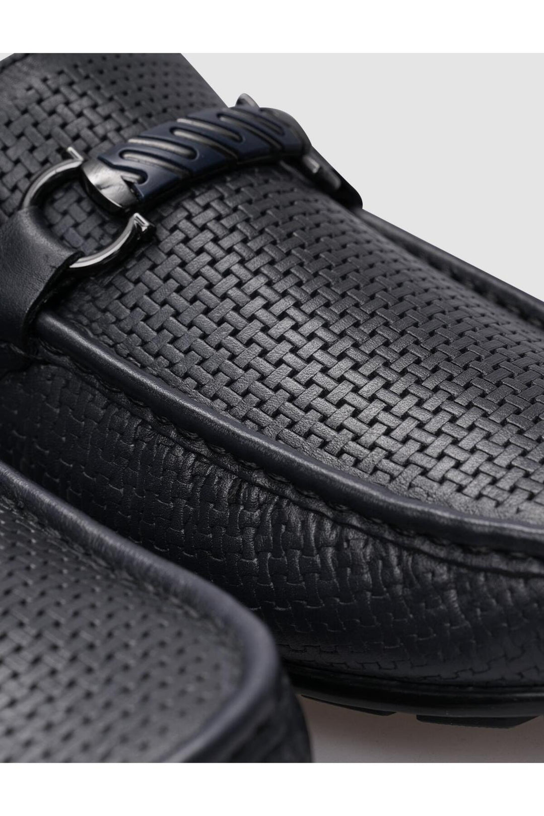 Cabani Shoes Moraza %100 Cuir Véritable Mocassin Homme à Boucle Bleu marine - Bleu marine