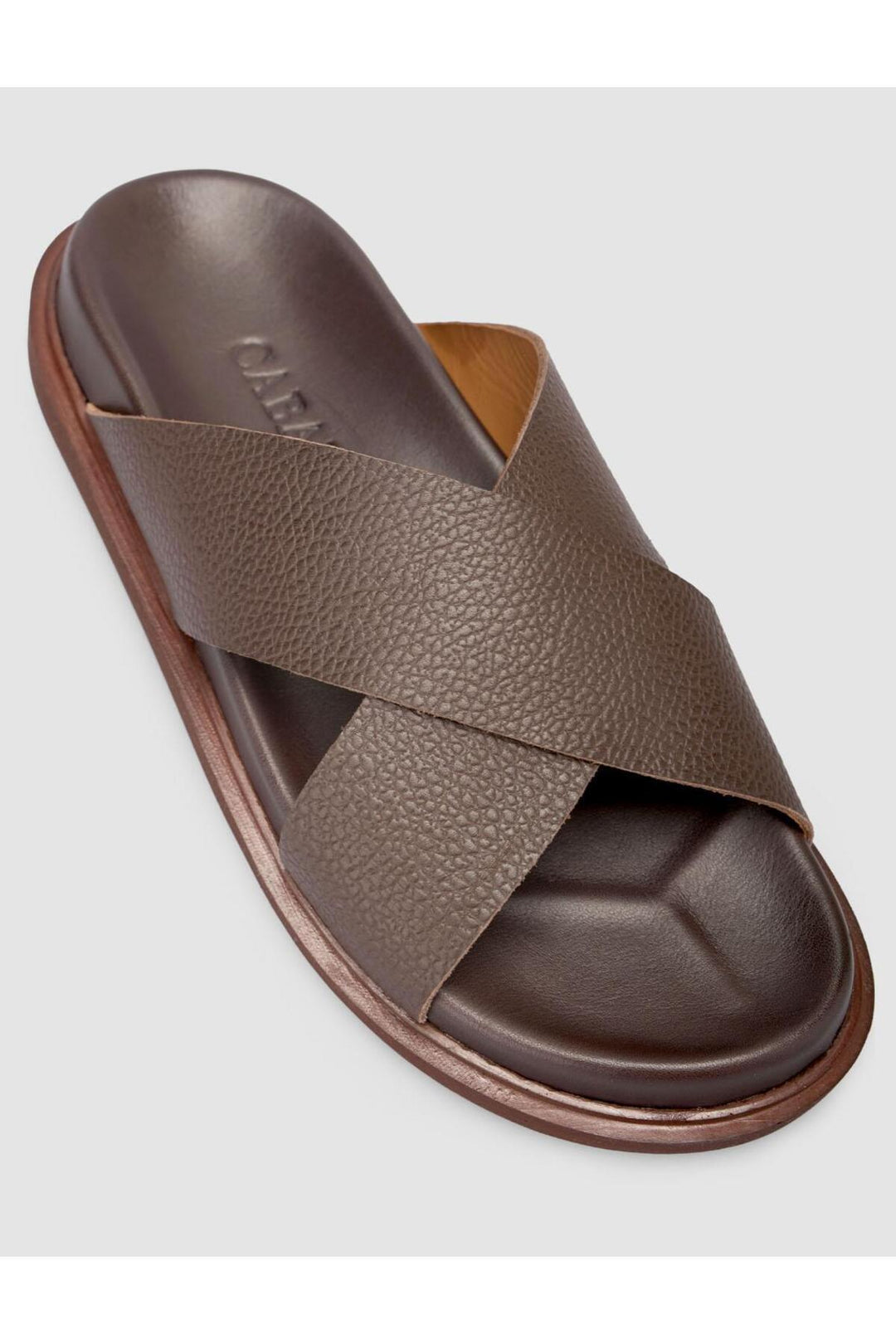 Cabani Shoes %100 Cuir véritable Sandales pour hommes Marron - Marron