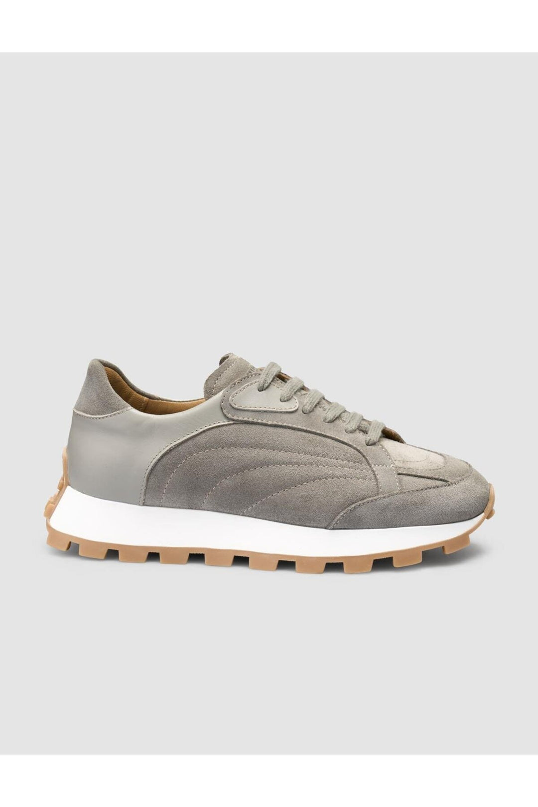 Cabani Shoes Baskets pour femmes en cuir véritable 100% beige - Sable