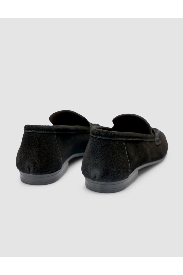 Cabani Shoes %100 Cuir véritable Suède Noir Mocassins Femme - Noir