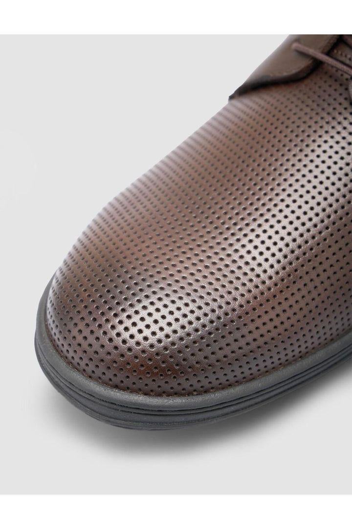 Cabani Shoes Chaussures de ville pour hommes en cuir véritable marron 100% - Marron