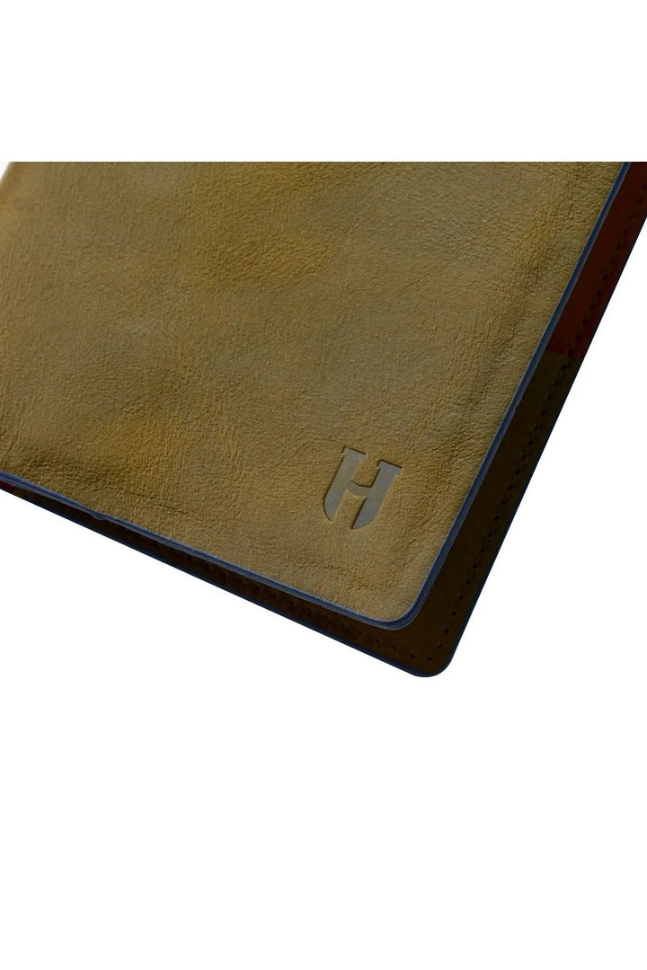 Helmbrook Portefeuille en cuir véritable pour homme Slim Design Multi-Bay Protégé par RFID Dayton Khaki Plus