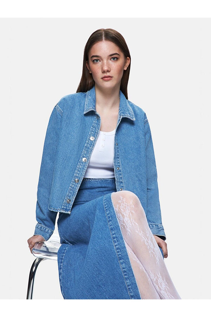 LTB Chemise en Jean Courte Zeta - Moyen Bleu_55424