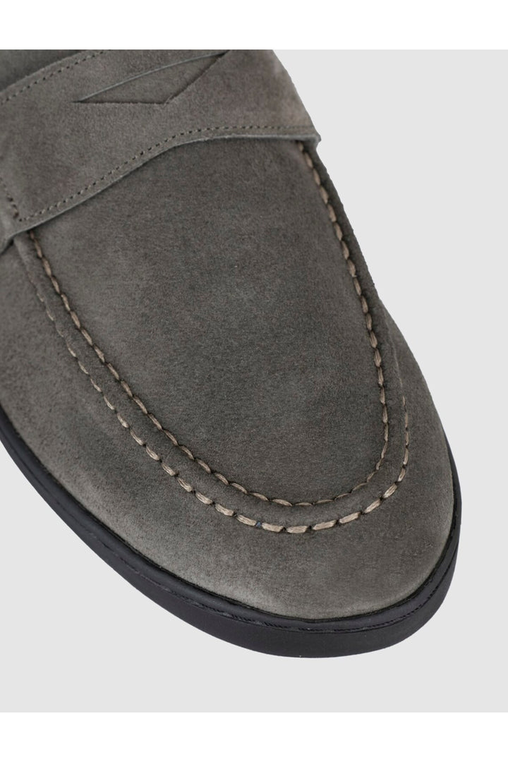 Cabani Shoes Chaussures Loafer en cuir suédé véritable pour homme en kaki - Multicolore