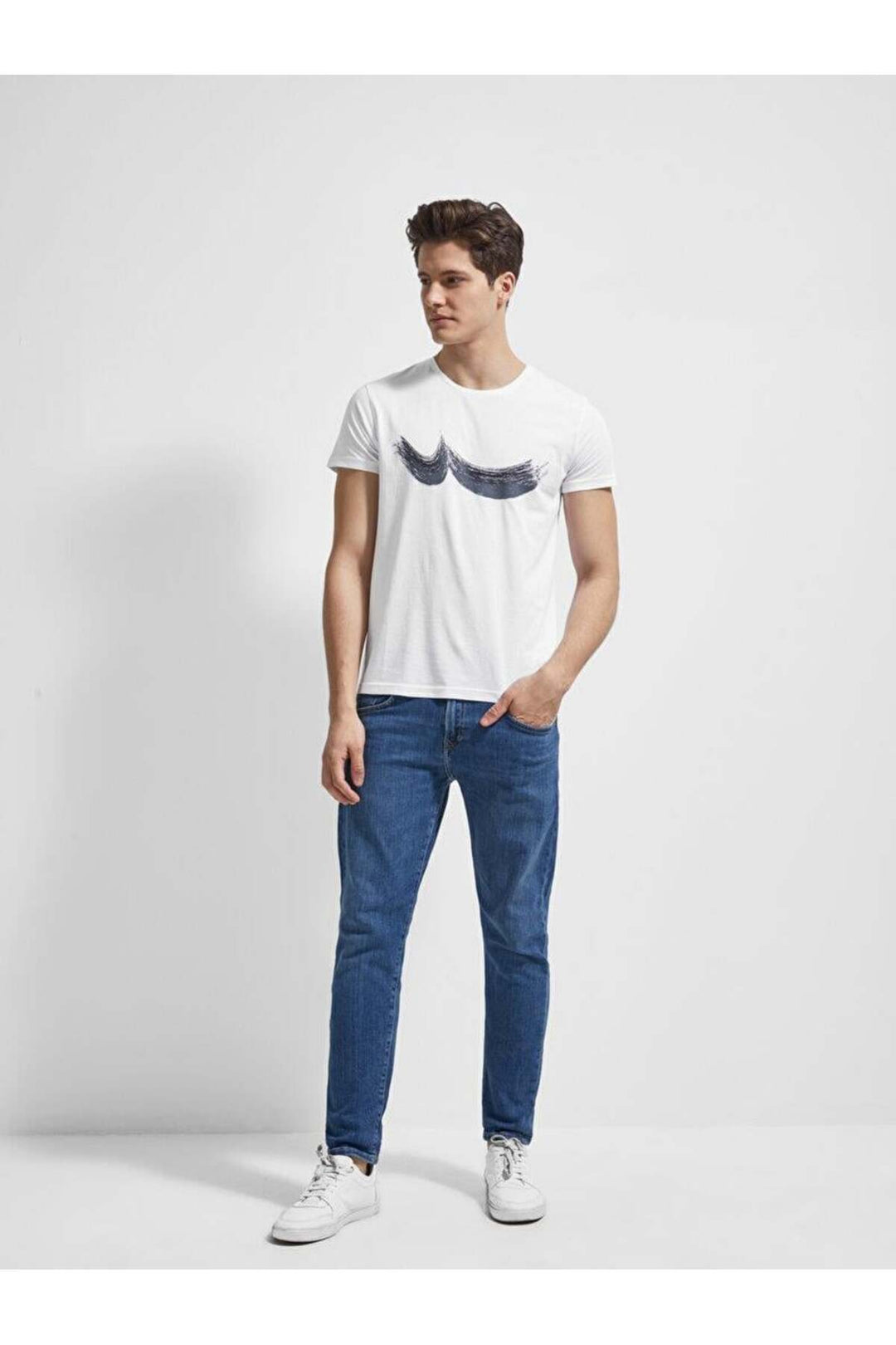 LTB T-shirt à Manches Courtes Col Roulé pour Homme Sawahı 1225845446089 - Blanc
