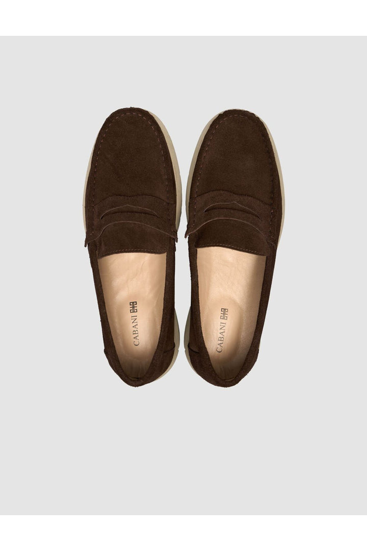 Cabani Shoes Chaussures Loafer pour hommes en cuir véritable marron - Marron