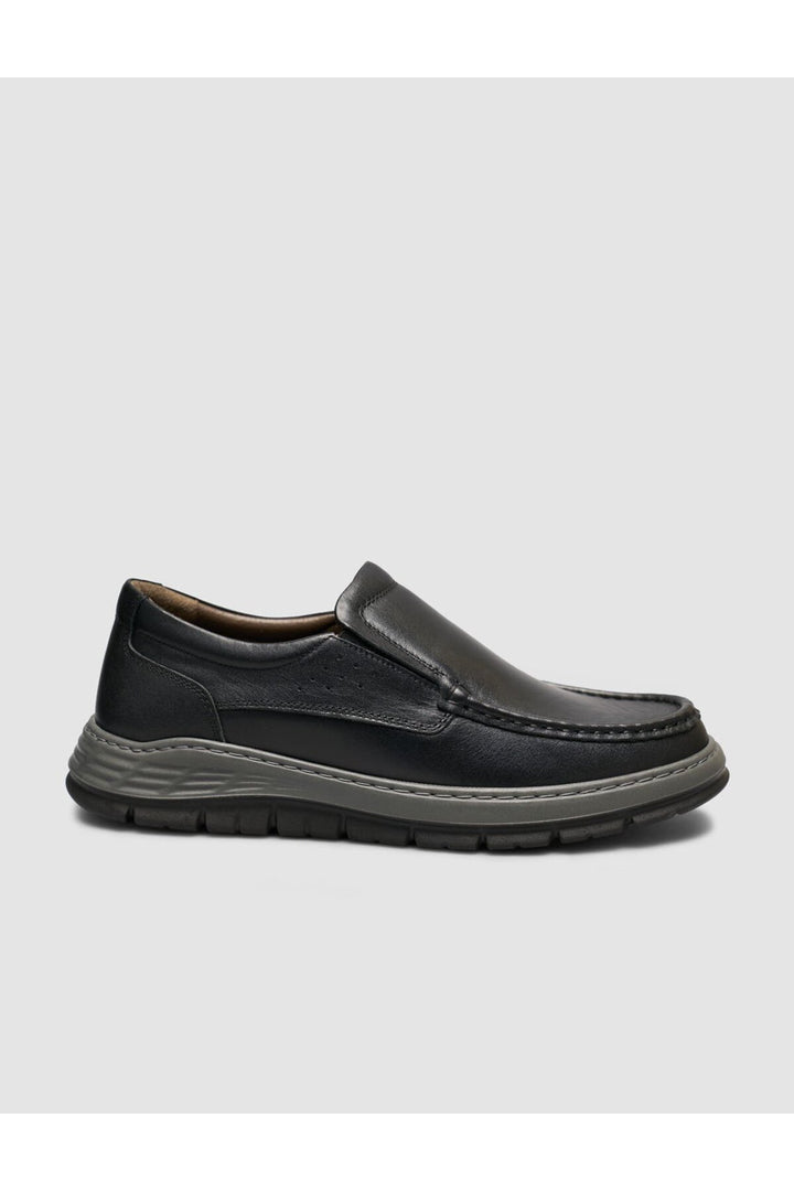 Cabani Shoes Chaussures Loafer pour Homme en Cuir Véritable Noires - Multicolore