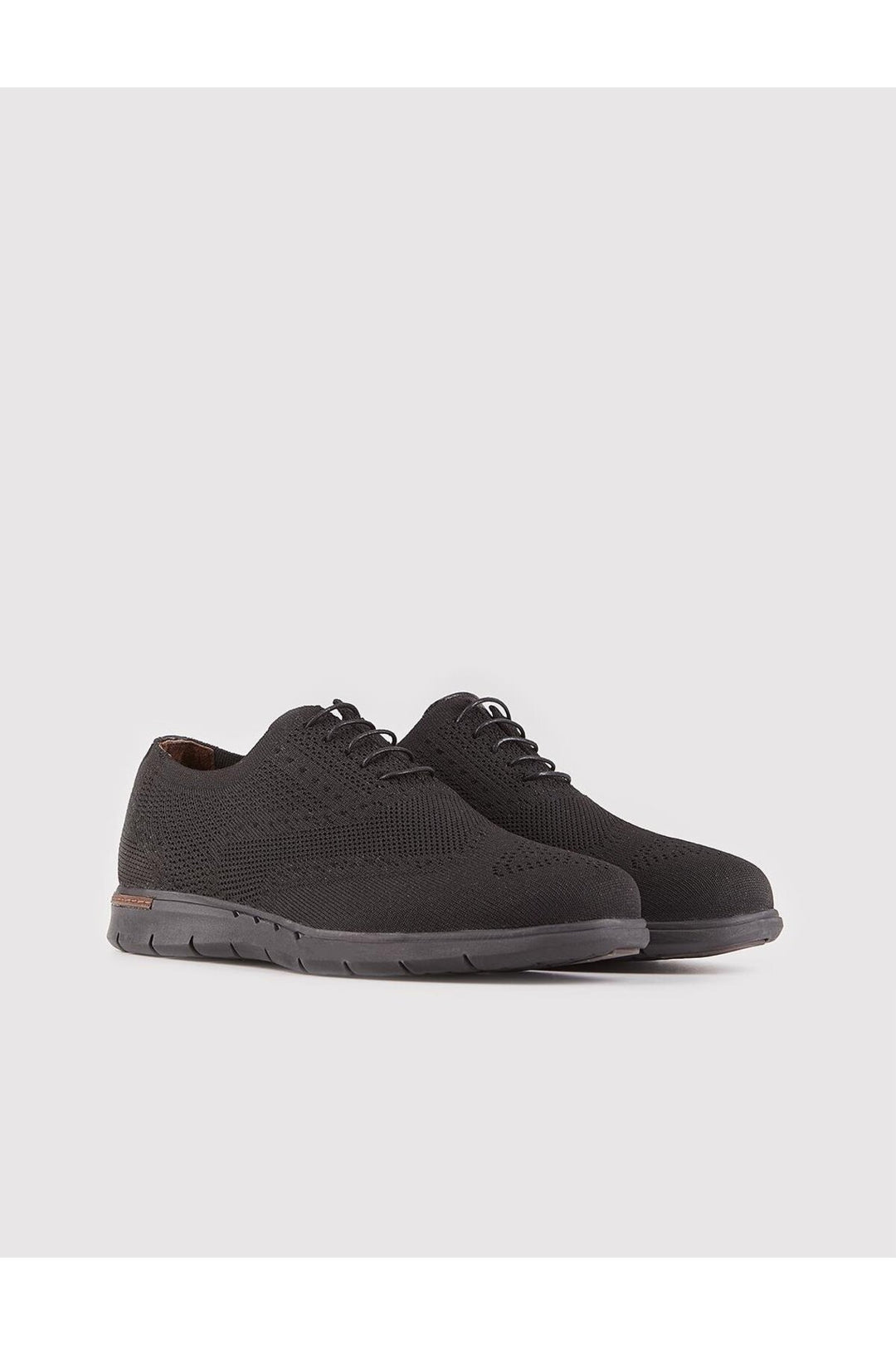 Cabani Shoes Chaussures de ville à lacets pour hommes en tricot noir - Multicolore