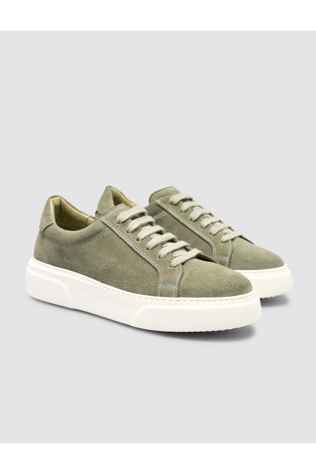Cabani Shoes MonaMae Baskets Femme en Cuir Véritable 100% Vert - Vert