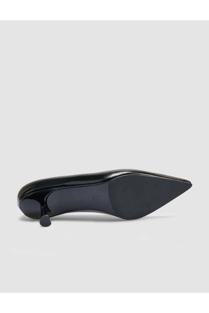 Cabani Shoes %100 Cuir véritable Escarpins noirs en vernis pour femmes - Noir