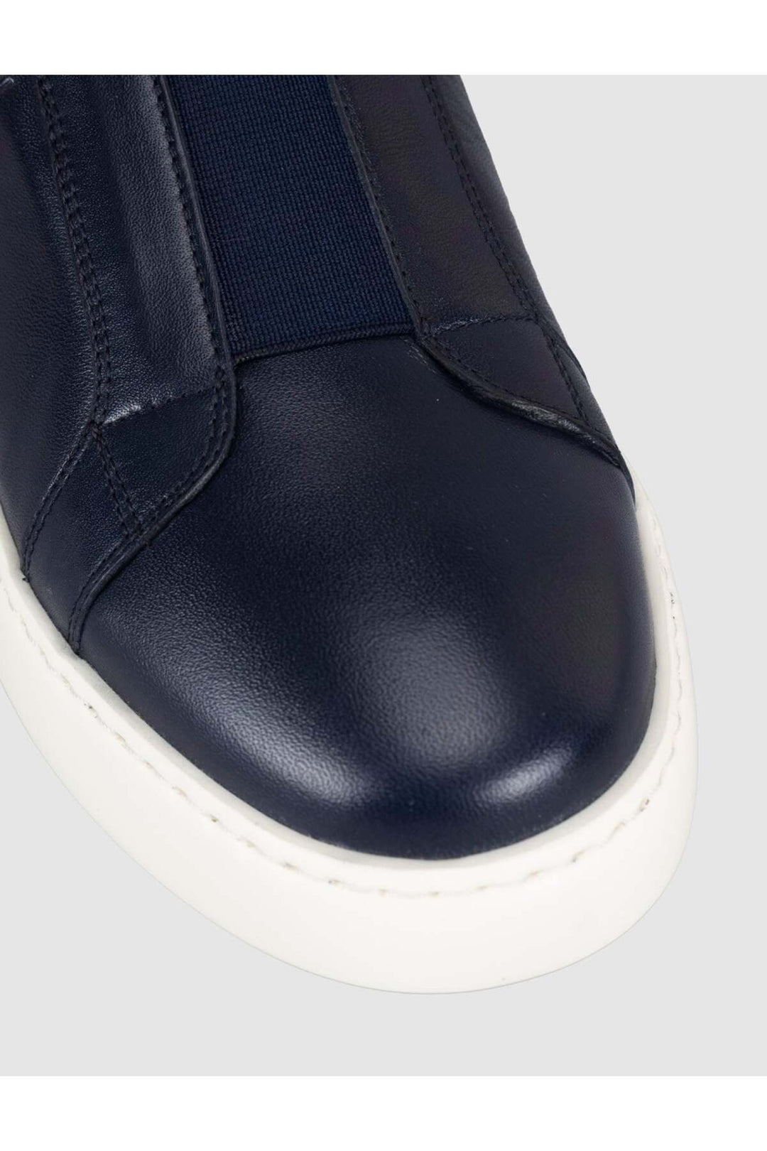 Cabani Shoes Sneaker décontracté pour homme en cuir véritable - Bleu marine