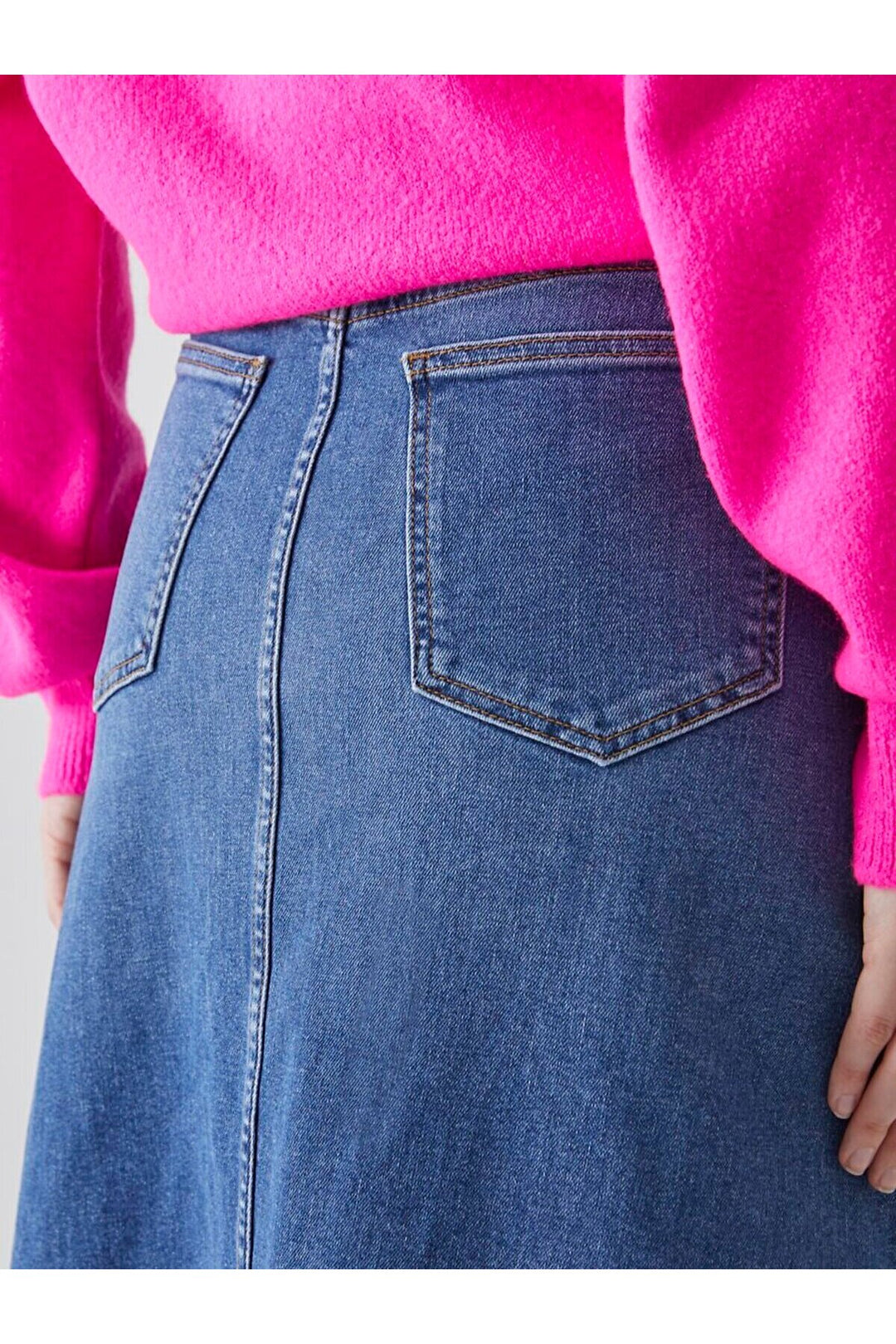 LTB Jupe en jean taille haute longue Mımosa - orta Bleu_54656